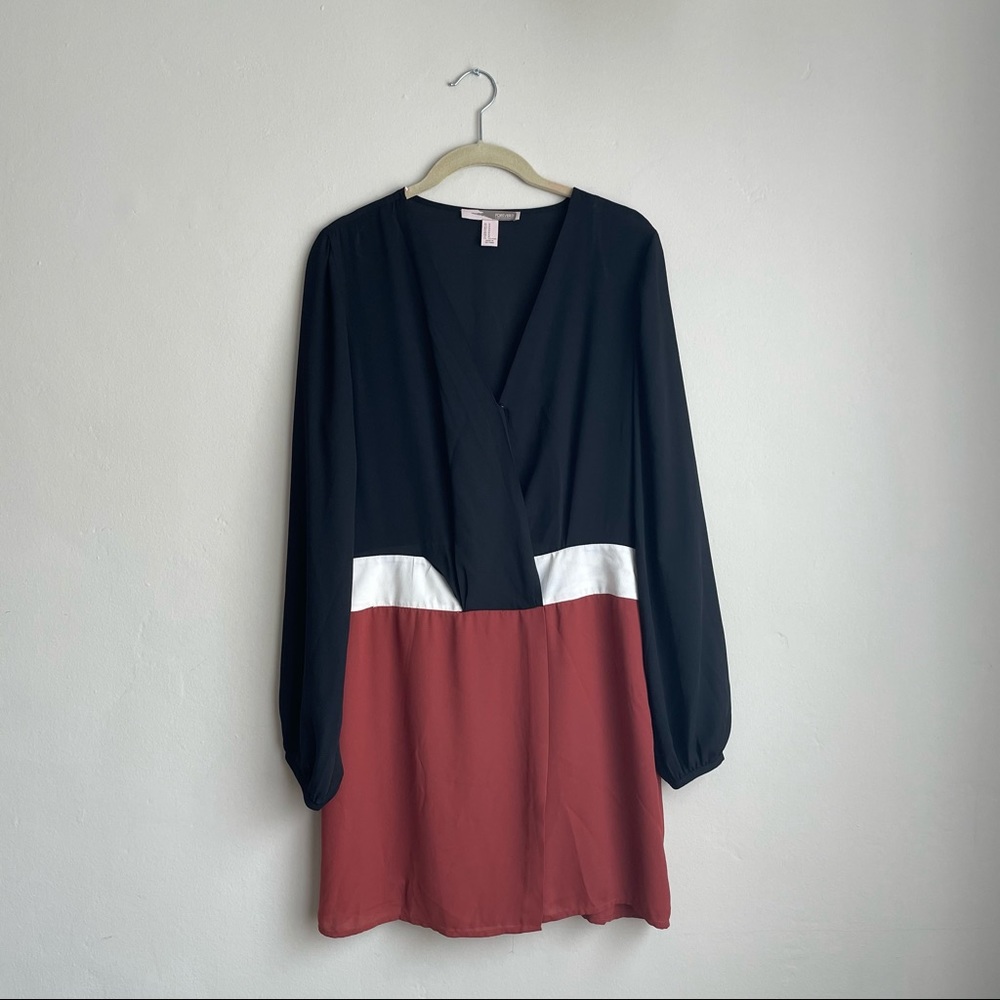 Forever 21 / Black & Brown Color Block Dress